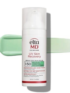 EltaMD UV Skin Recovery Red Color Correcting Green Tint Broad Spectrum SPF 50